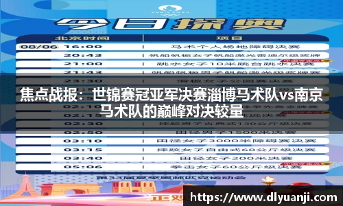焦点战报：世锦赛冠亚军决赛淄博马术队vs南京马术队的巅峰对决较量